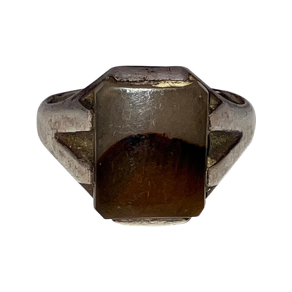 Art Deco Sterling Dendritic Agate Ring